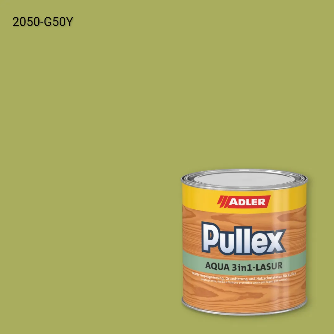 Лазур для дерева Pullex Aqua 3in1-Lasur колір NCS S 2050-G50Y, Adler NCS S