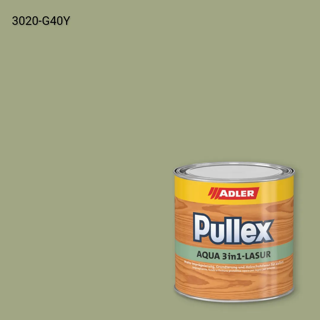 Лазур для дерева Pullex Aqua 3in1-Lasur колір NCS S 3020-G40Y, Adler NCS S
