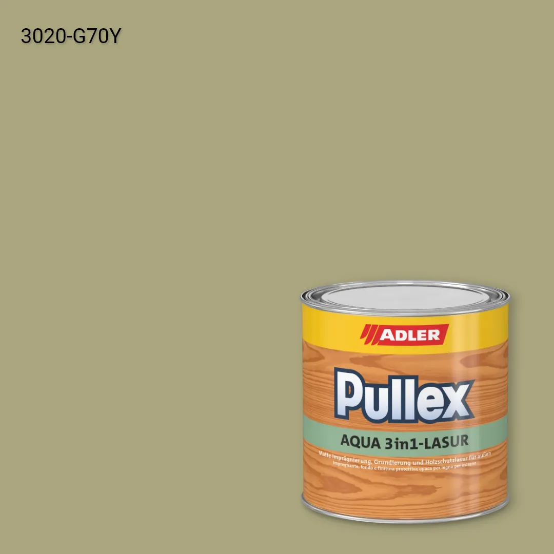 Лазур для дерева Pullex Aqua 3in1-Lasur колір NCS S 3020-G70Y, Adler NCS S