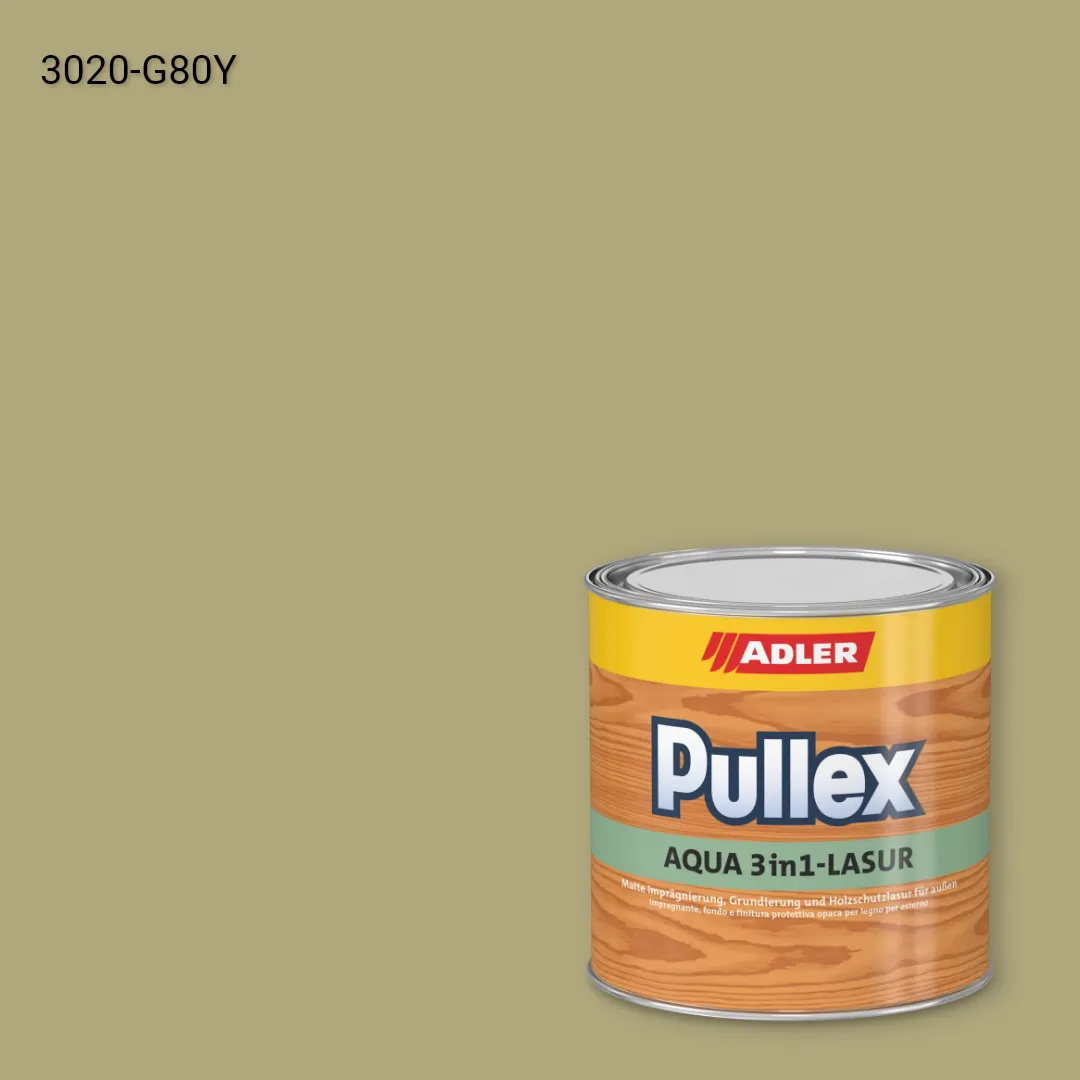 Лазур для дерева Pullex Aqua 3in1-Lasur колір NCS S 3020-G80Y, Adler NCS S