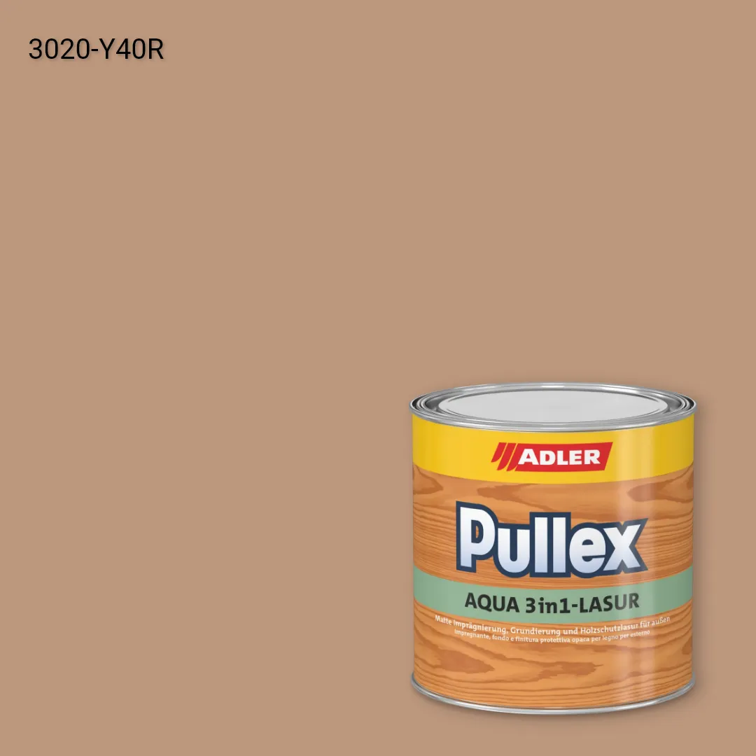 Лазур для дерева Pullex Aqua 3in1-Lasur колір NCS S 3020-Y40R, Adler NCS S