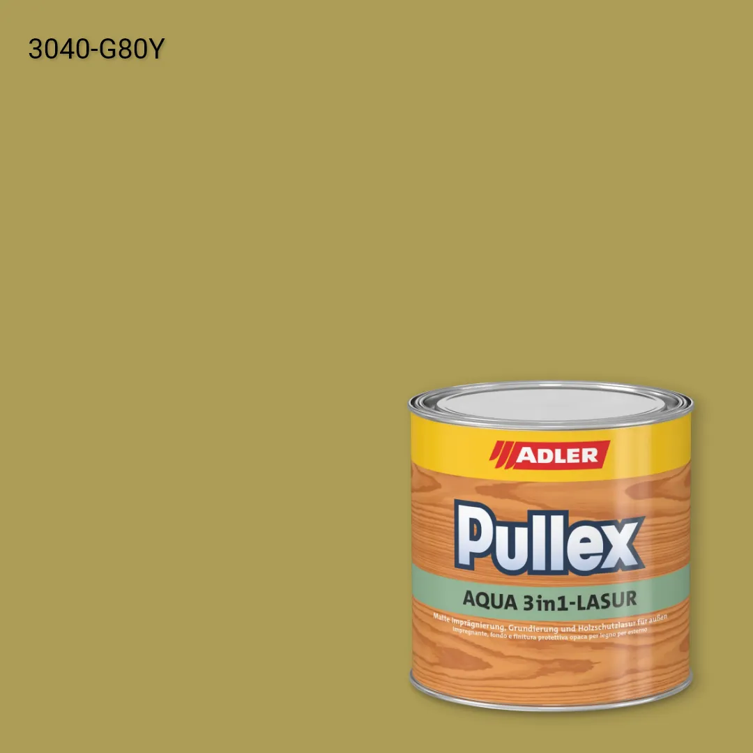 Лазур для дерева Pullex Aqua 3in1-Lasur колір NCS S 3040-G80Y, Adler NCS S