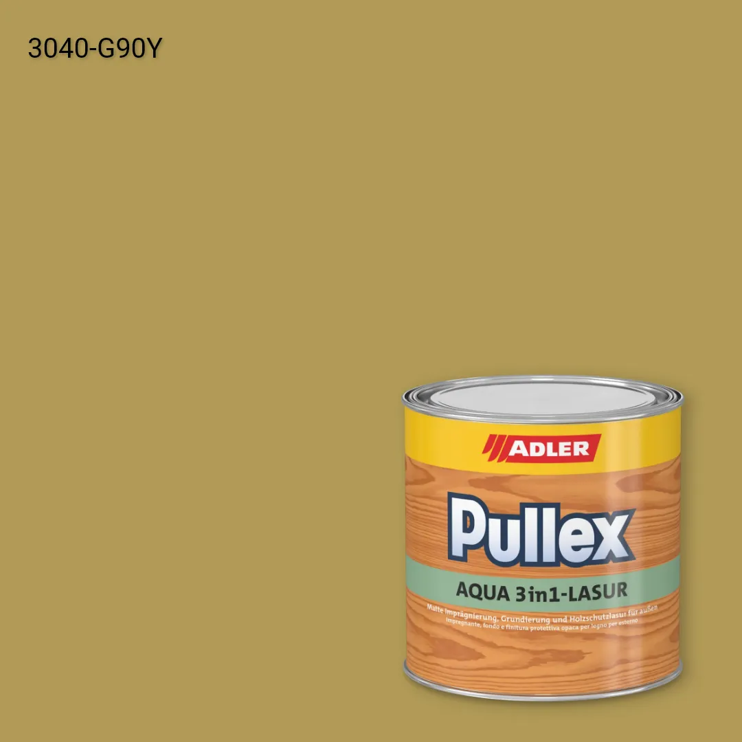Лазур для дерева Pullex Aqua 3in1-Lasur колір NCS S 3040-G90Y, Adler NCS S