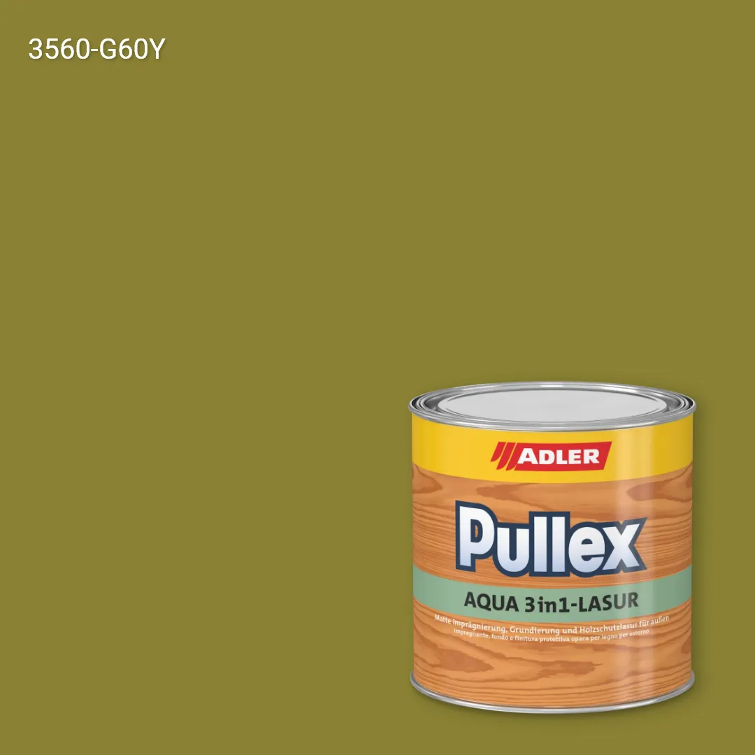 Лазур для дерева Pullex Aqua 3in1-Lasur колір NCS S 3560-G60Y, Adler NCS S