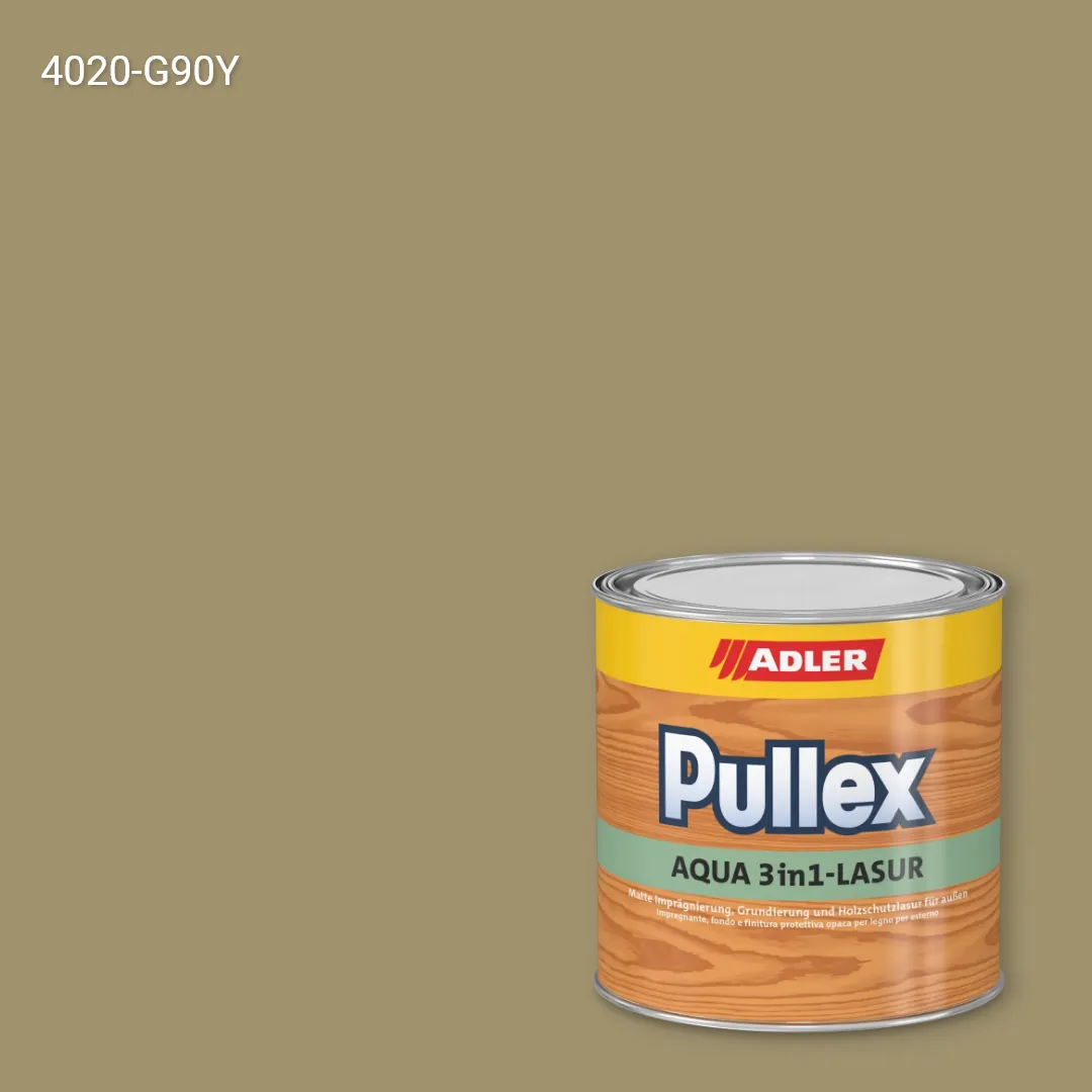 Лазур для дерева Pullex Aqua 3in1-Lasur колір NCS S 4020-G90Y, Adler NCS S