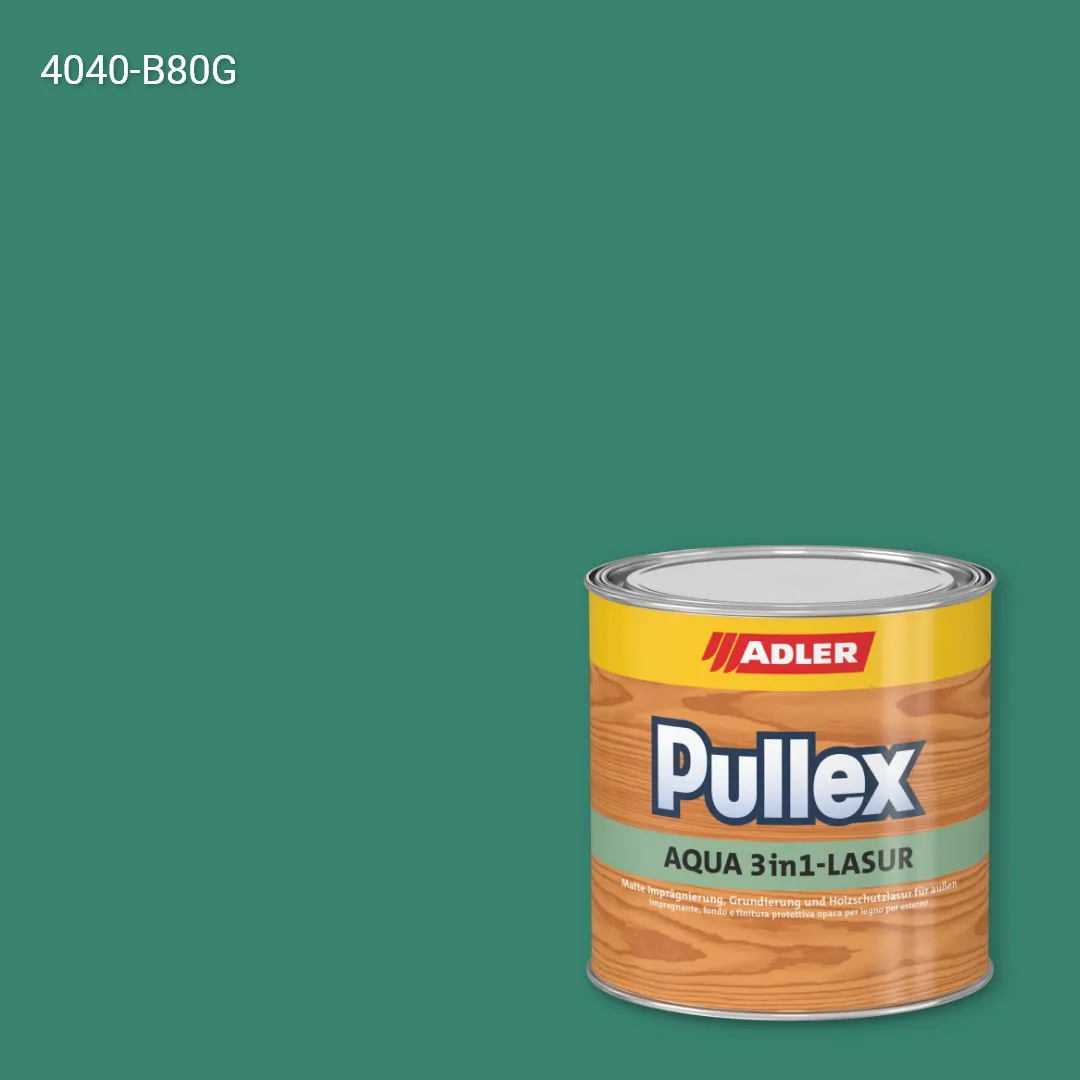Лазур для дерева Pullex Aqua 3in1-Lasur колір NCS S 4040-B80G, Adler NCS S