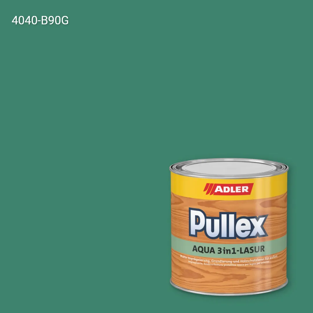 Лазур для дерева Pullex Aqua 3in1-Lasur колір NCS S 4040-B90G, Adler NCS S