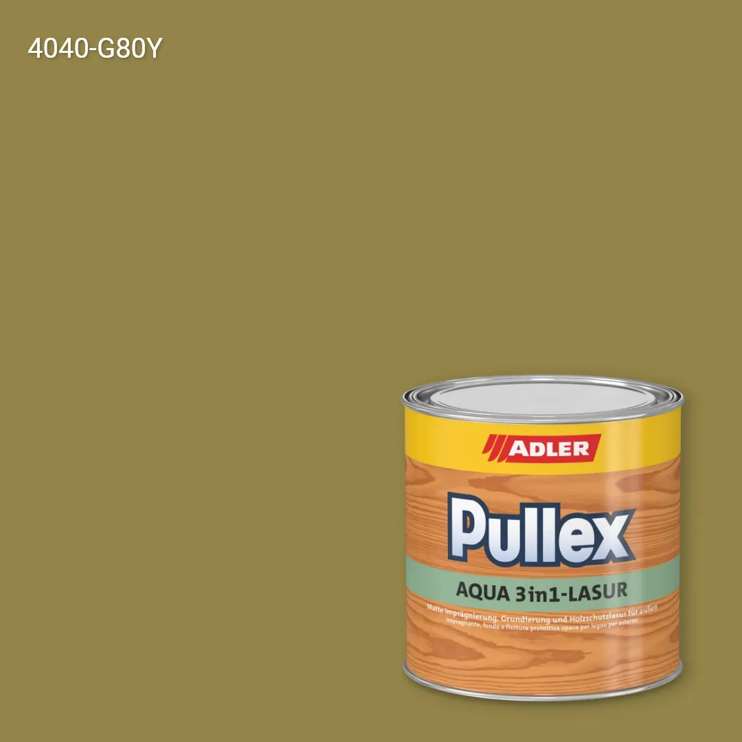 Лазур для дерева Pullex Aqua 3in1-Lasur колір NCS S 4040-G80Y, Adler NCS S