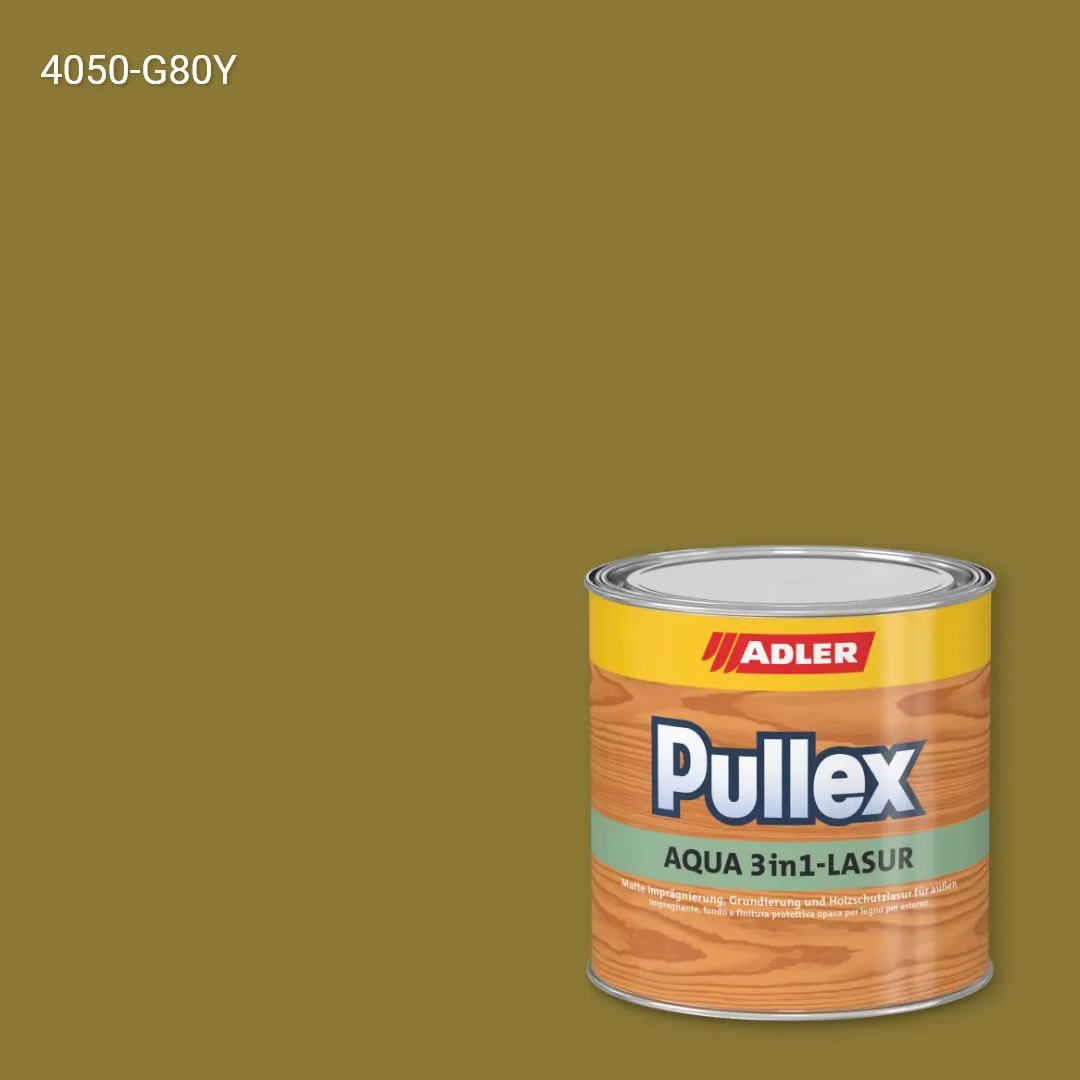 Лазур для дерева Pullex Aqua 3in1-Lasur колір NCS S 4050-G80Y, Adler NCS S