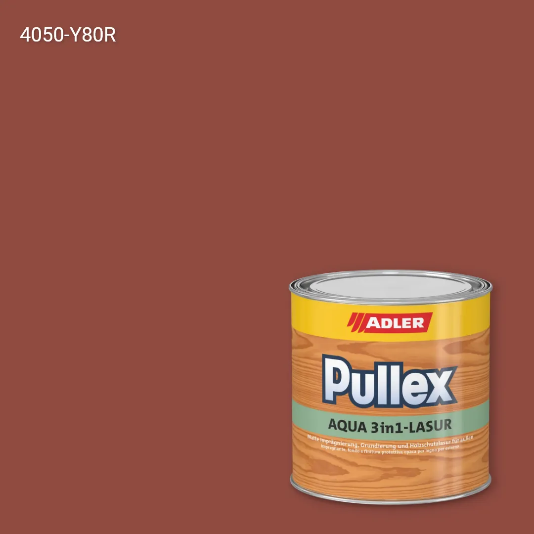 Лазур для дерева Pullex Aqua 3in1-Lasur колір NCS S 4050-Y80R, Adler NCS S