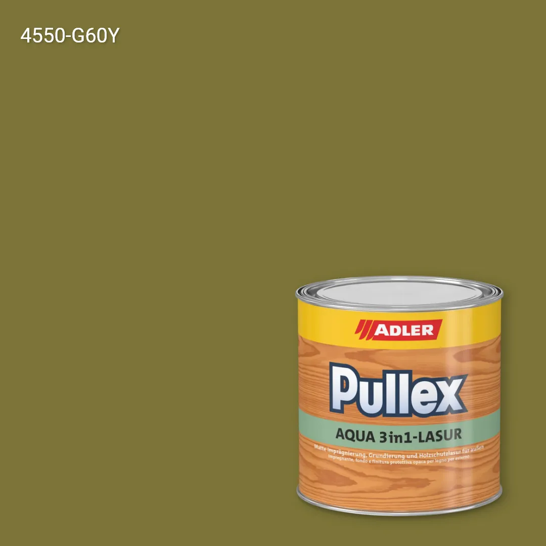 Лазур для дерева Pullex Aqua 3in1-Lasur колір NCS S 4550-G60Y, Adler NCS S