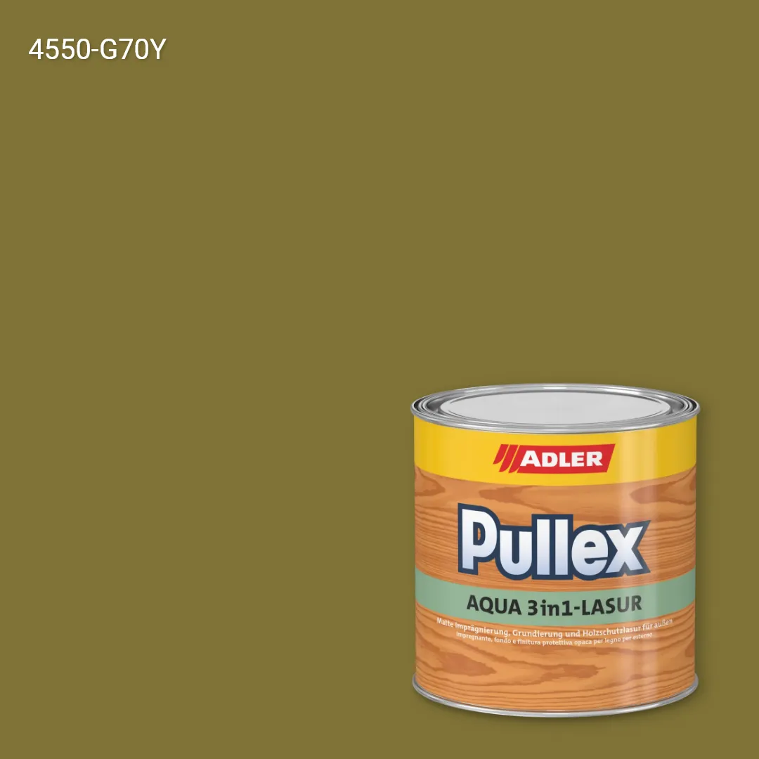 Лазур для дерева Pullex Aqua 3in1-Lasur колір NCS S 4550-G70Y, Adler NCS S