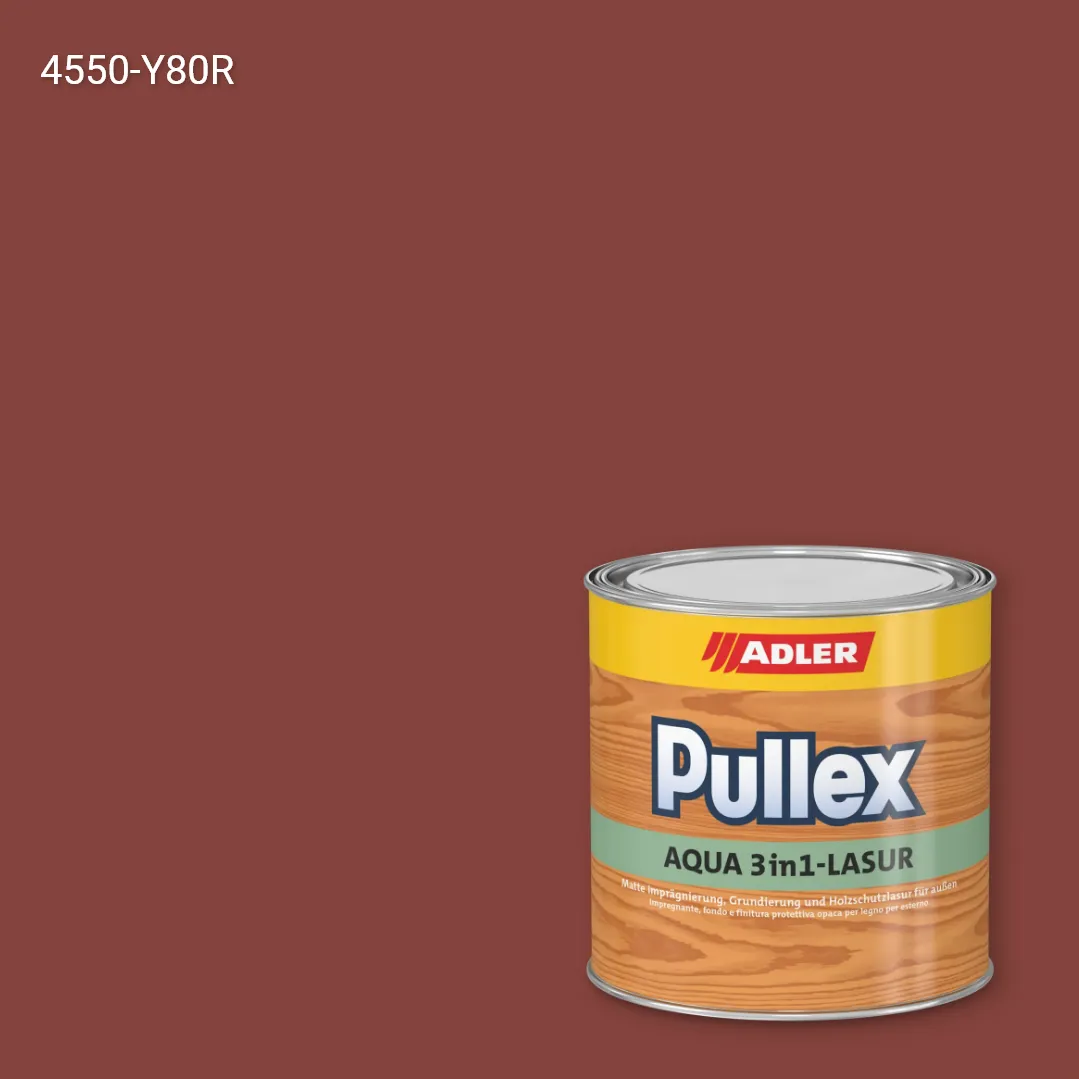 Лазур для дерева Pullex Aqua 3in1-Lasur колір NCS S 4550-Y80R, Adler NCS S