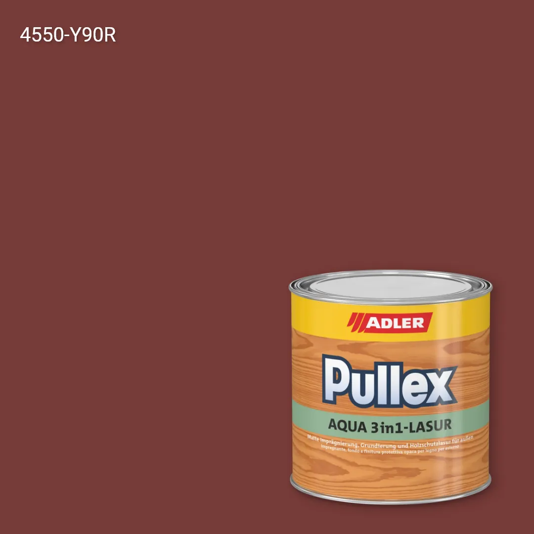Лазур для дерева Pullex Aqua 3in1-Lasur колір NCS S 4550-Y90R, Adler NCS S