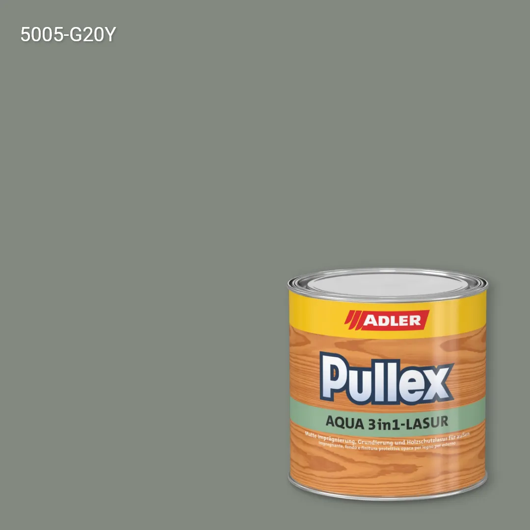 Лазур для дерева Pullex Aqua 3in1-Lasur колір NCS S 5005-G20Y, Adler NCS S