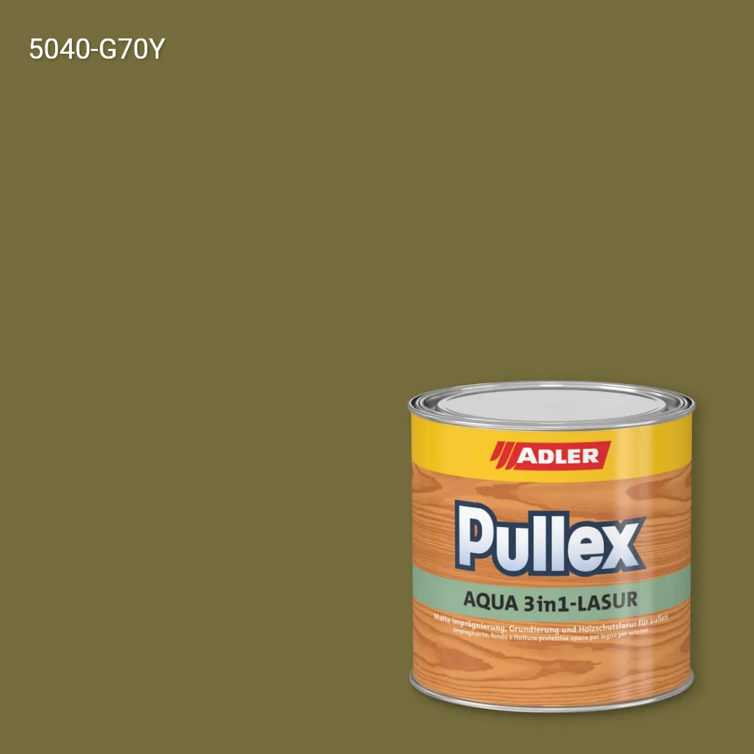 Лазур для дерева Pullex Aqua 3in1-Lasur колір NCS S 5040-G70Y, Adler NCS S