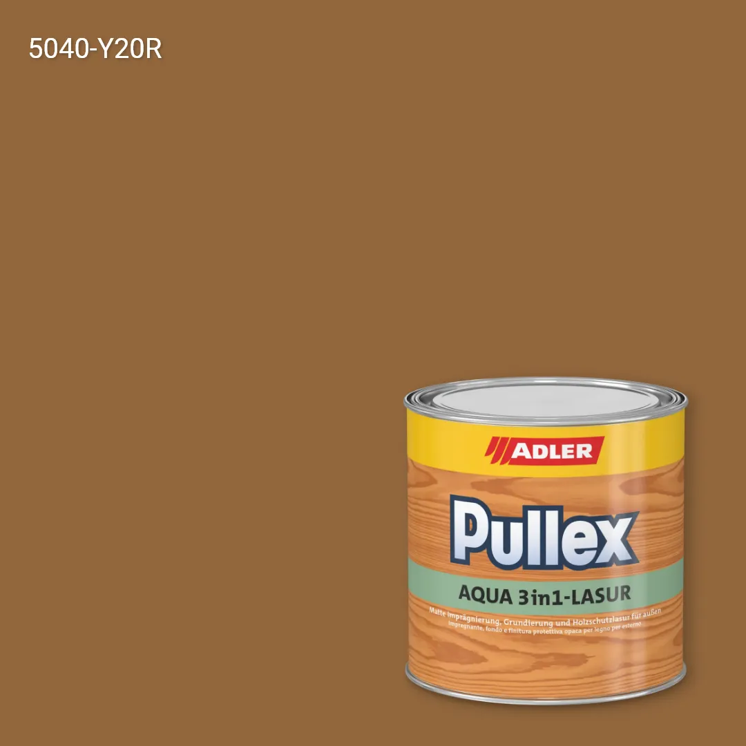 Лазур для дерева Pullex Aqua 3in1-Lasur колір NCS S 5040-Y20R, Adler NCS S