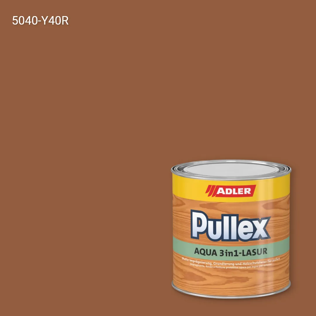 Лазур для дерева Pullex Aqua 3in1-Lasur колір NCS S 5040-Y40R, Adler NCS S