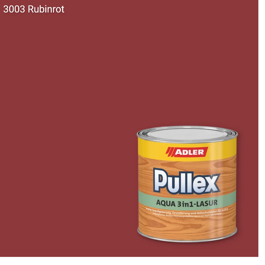 Лазур для дерева Pullex Aqua 3in1-Lasur колір RAL 3003, Adler RAL 192