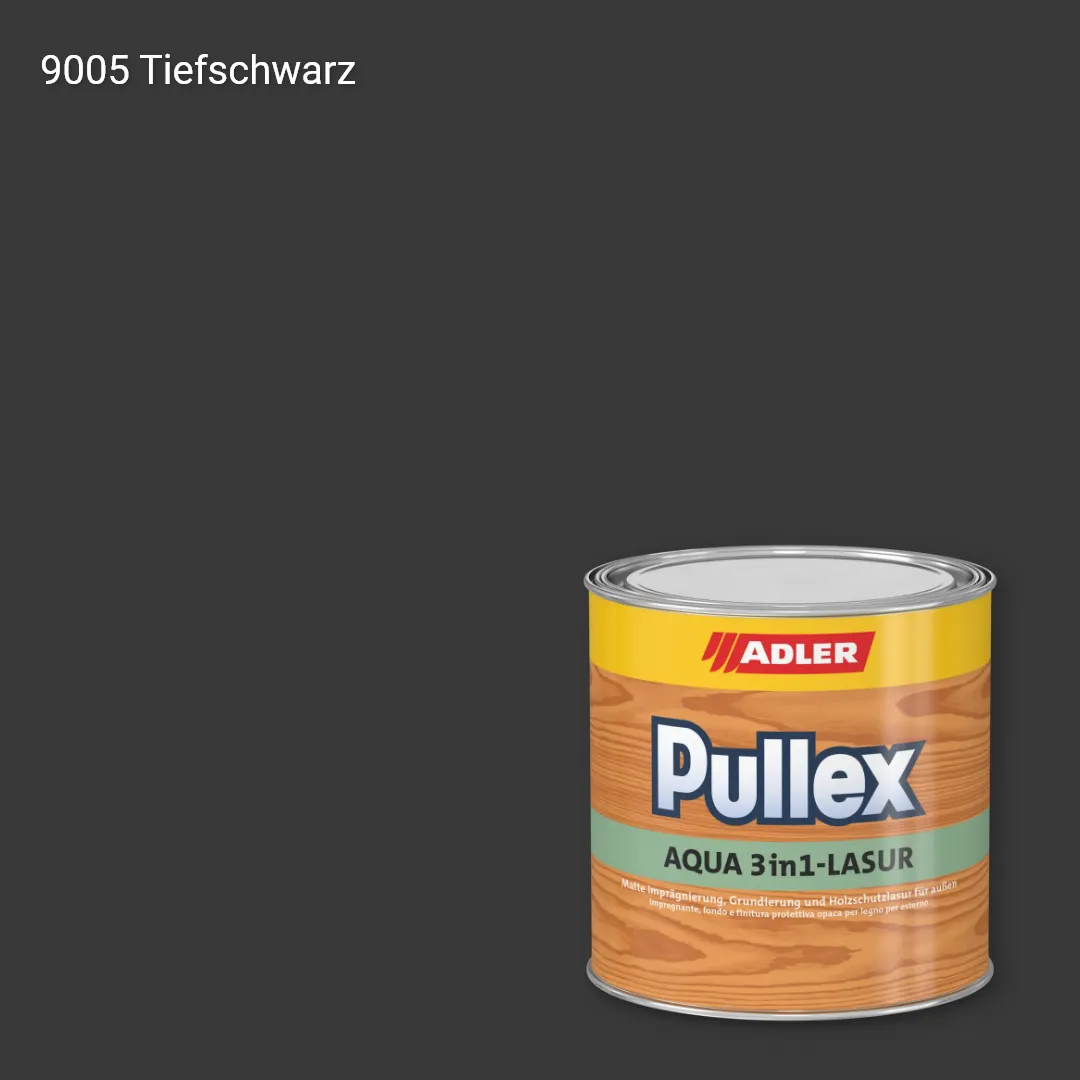 Лазур для дерева Pullex Aqua 3in1-Lasur колір RAL 9005, Adler RAL 192