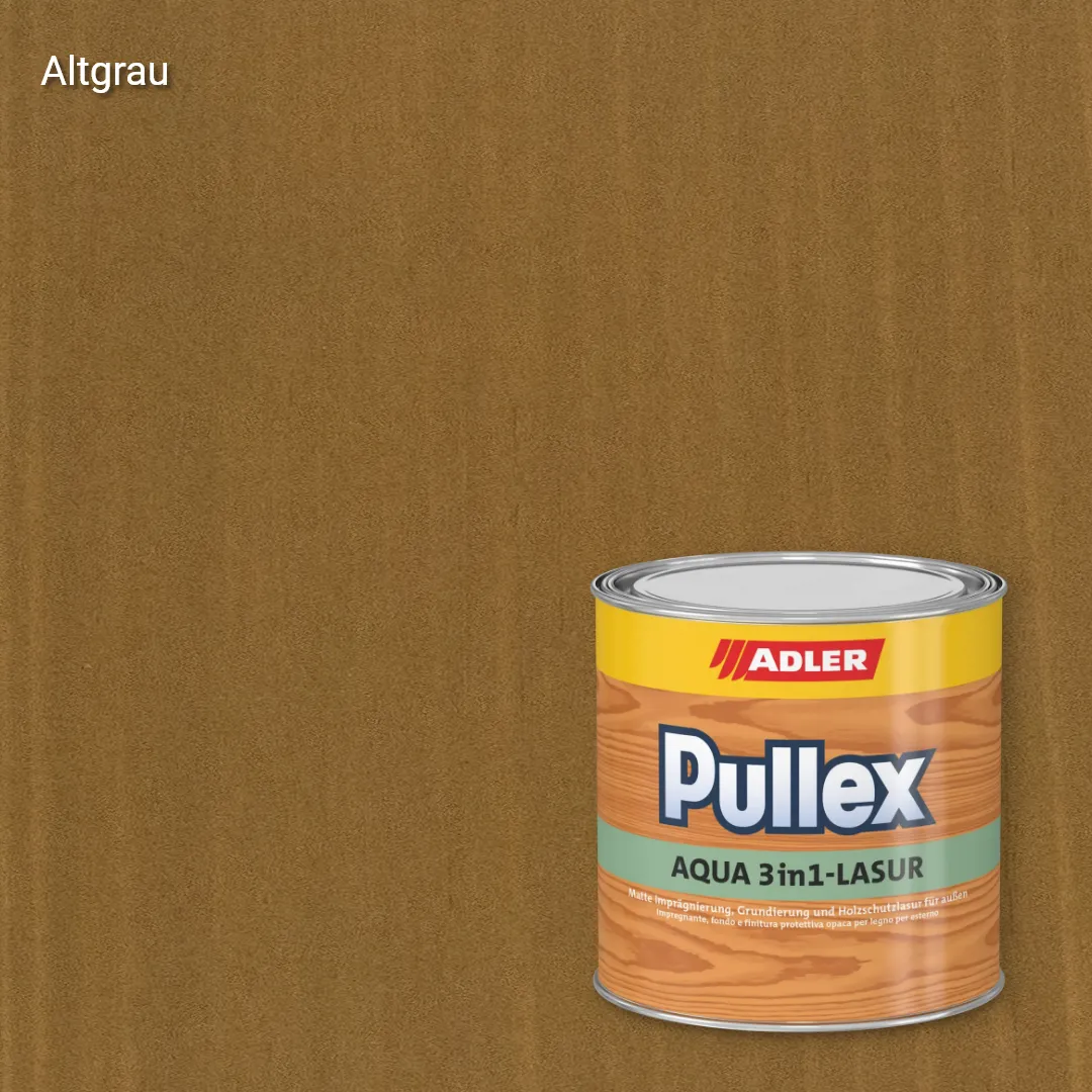 Лазур для дерева Pullex Aqua 3in1-Lasur колір Altgrau, Adler Standard