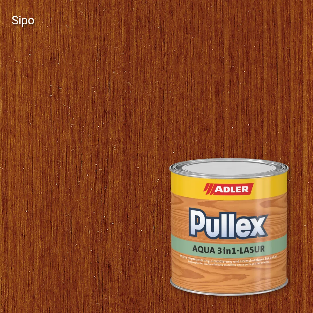 Лазур для дерева Pullex Aqua 3in1-Lasur колір Sipo, Adler Standard