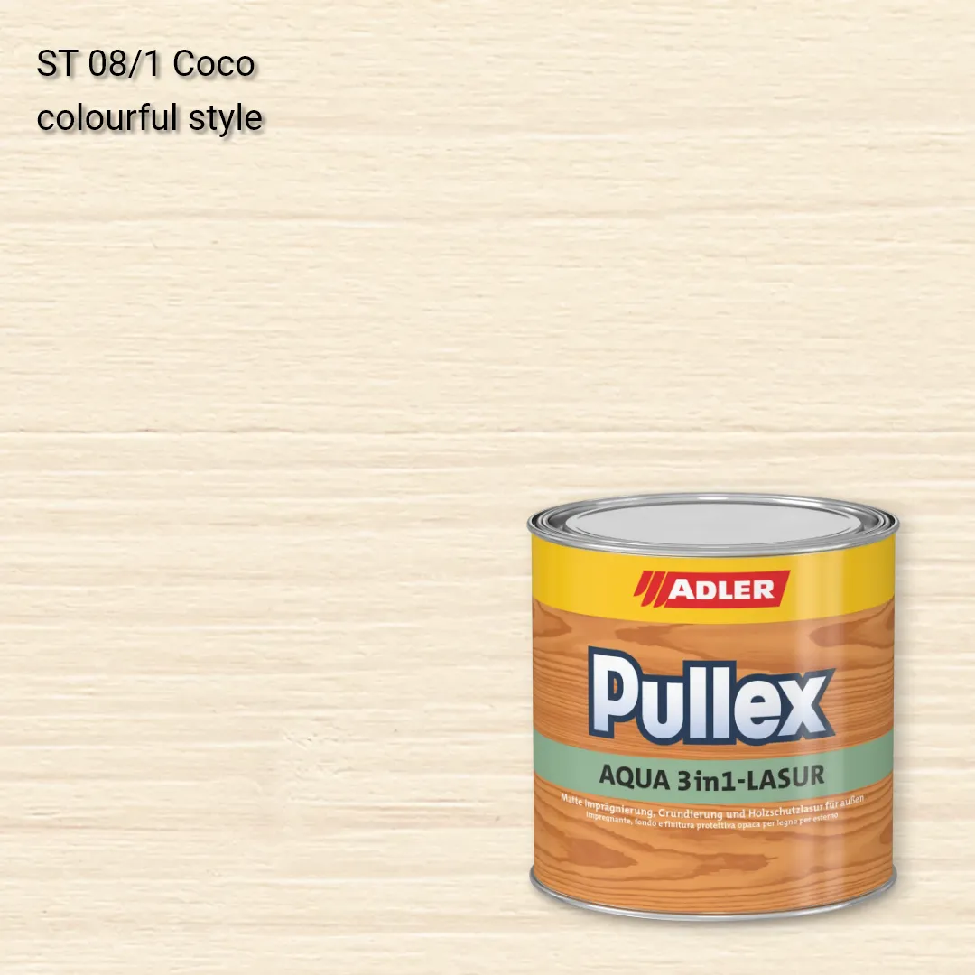 Лазур для дерева Pullex Aqua 3in1-Lasur колір ST 08/1, Adler Stylewood