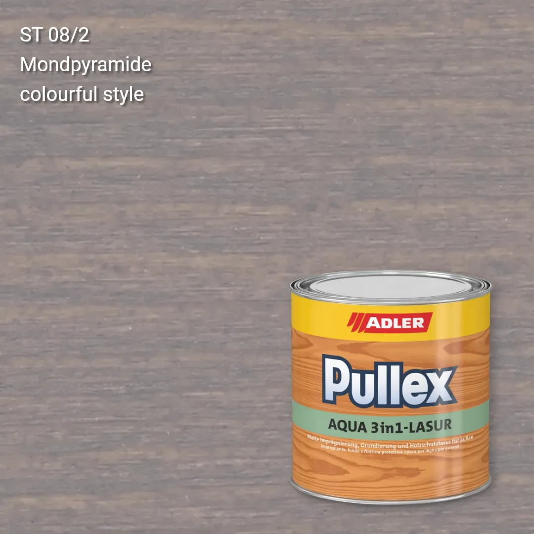 Лазур для дерева Pullex Aqua 3in1-Lasur колір ST 08/2, Adler Stylewood