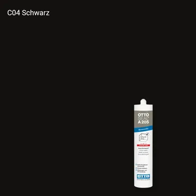 Акриловий герметик OTTOSEAL® A 205 колір C04 Schwarz, OTTOSEAL A205