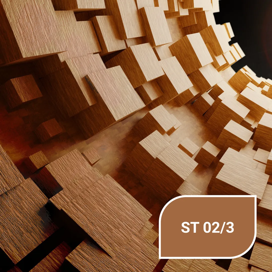 Натуральний, коричневий колір Stylewood ST 02/3 Cube - Куб
