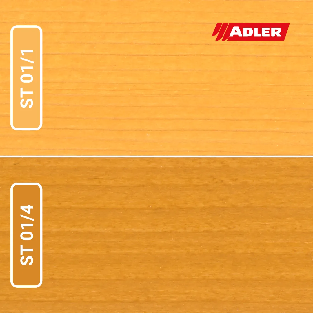 Класичні коричневі фарби для деревини ST 01/1 vs ST 01/4 - світліший чи темніший колір