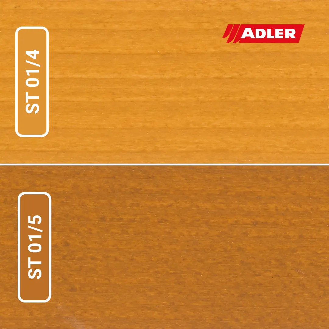 Класичні коричневі фарби для деревини ST 01/4 vs ST 01/5 - світліший чи темніший колір