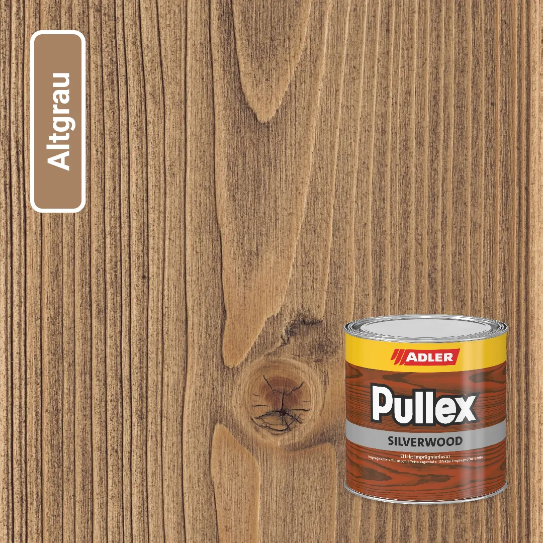 Лазур Pullex Silverwood Altgrau: Елегантна старість для дерев'яних конструкцій