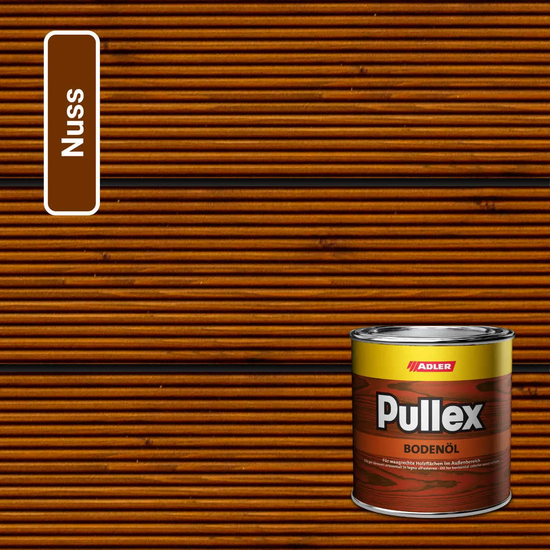 Кольори олії Pullex Bodenöl: Вишуканий відтінок Nuss (Горіх)